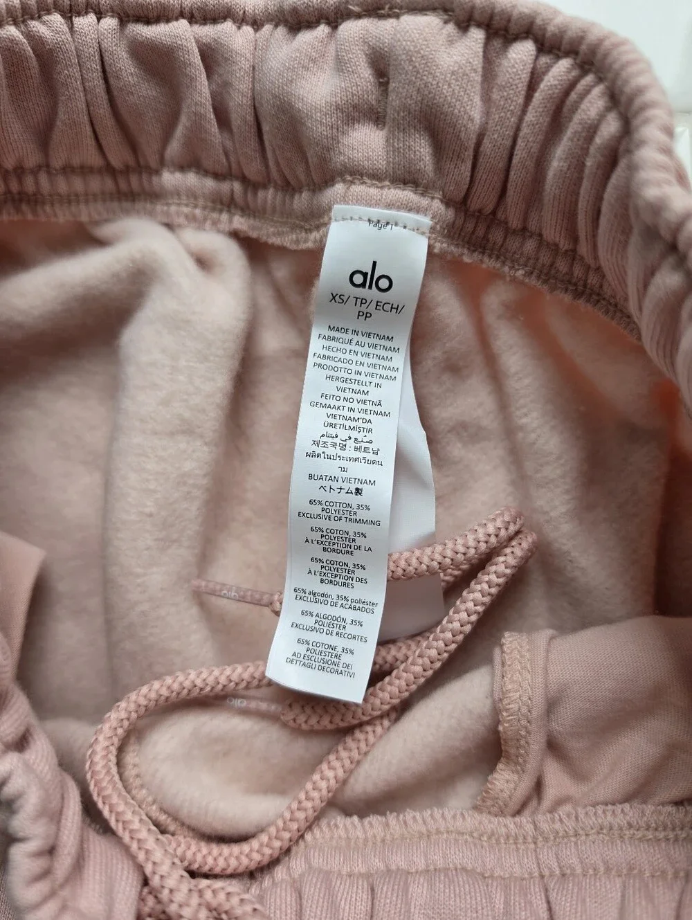 NWT Alo Yoga Pink Quartz Joggers Sweatpants XS